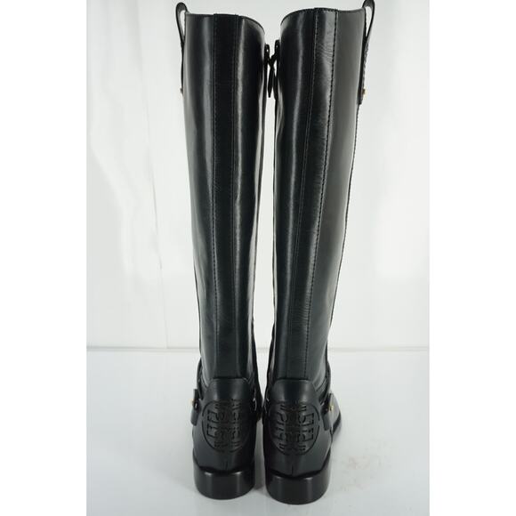 Tory Burch Derby Riding Boot Size 4.5 Ankle Strap Cut Out Logo - Picture 3 of 11